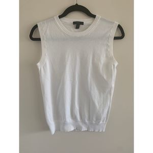 J.CREW Jackie Shell Sleeveless Sweater White
